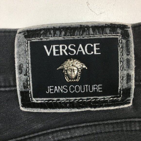 VERSACE Jeans Couture Italy Gray Logo Hardware 5 Pocket Logo Hardware - Picture 8 of 16